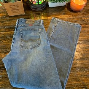 Wrangler Flex Relaxed Boot Blue Jeans Men’s 33 X 30 Zipper